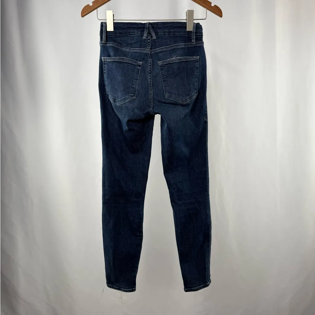 Good American Good Leg Crop in Blue 260 Size 0 or 25 - Image 7