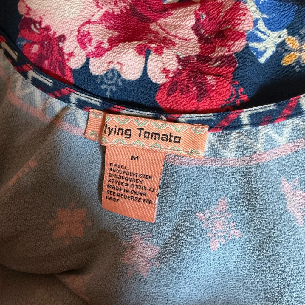 Flying tomato sexy floral cold shoulder top - Image 2