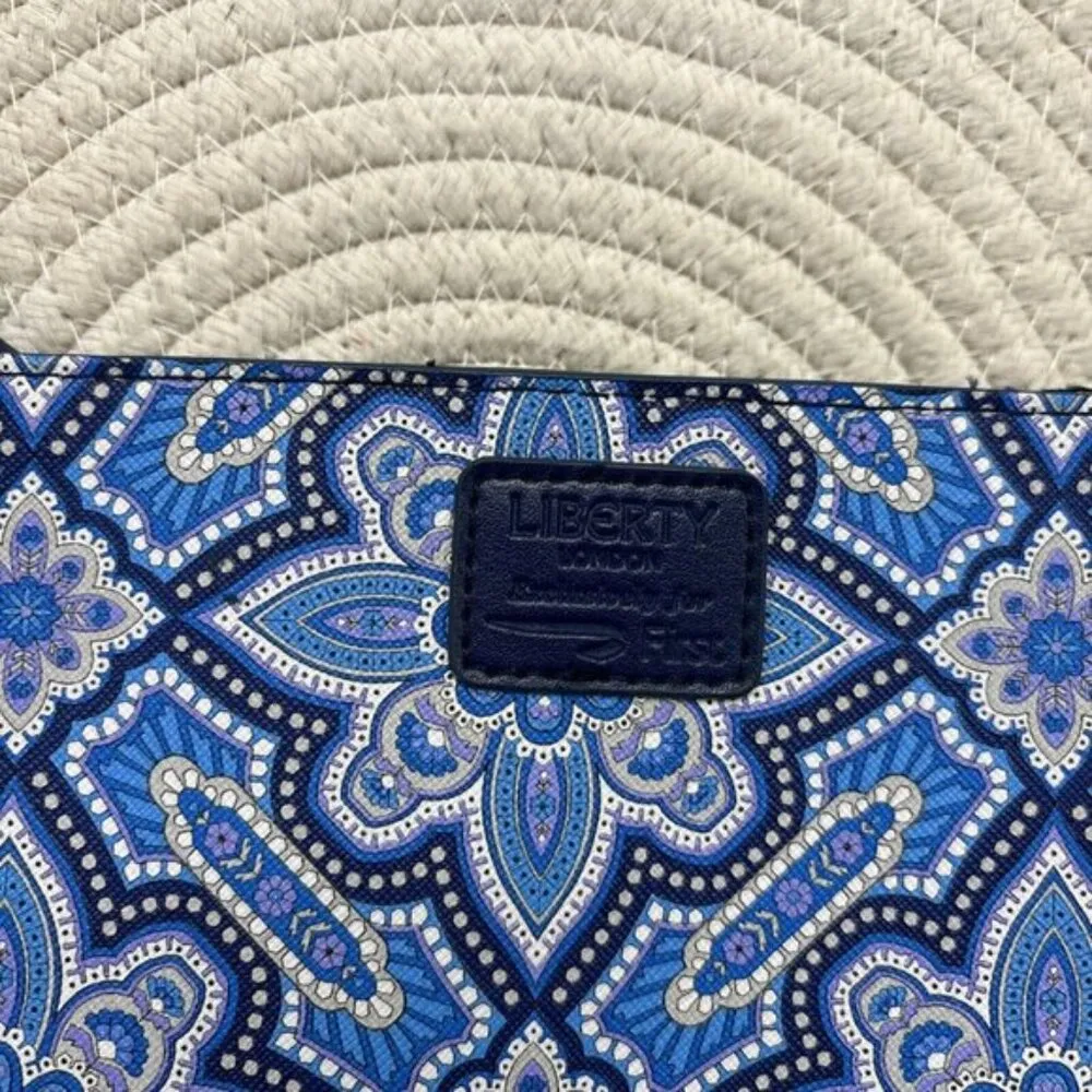 Liberty Of London Blue Toiletry Cosmetic Bag Wristlet - Image 3