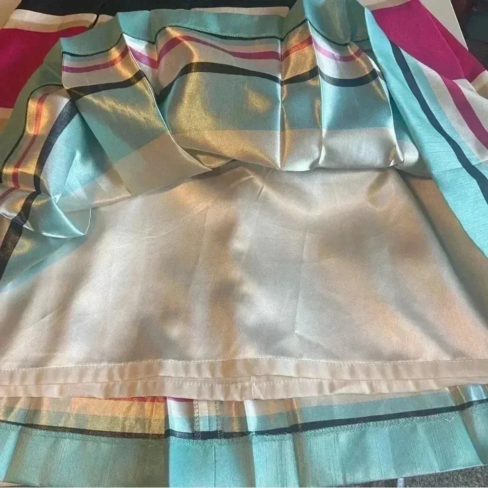 Striped‎ Fit and Flare Dress Colorful Sleeveless Party Cocktail Preppy Size 10 - Image 12