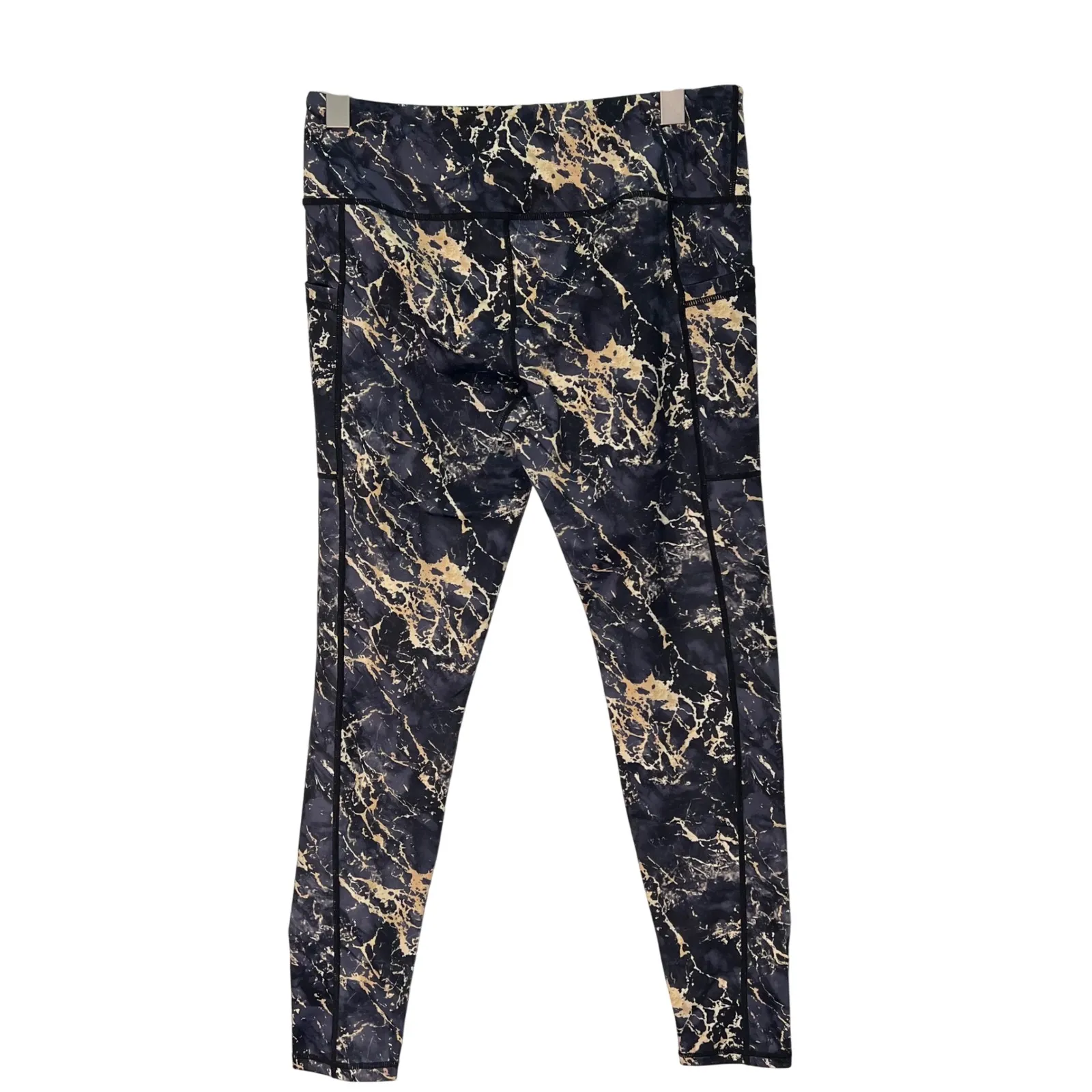 Constantly Varied Gear CVG Leggings Women Large Marble Print Workout Squat proof Black - Image 2