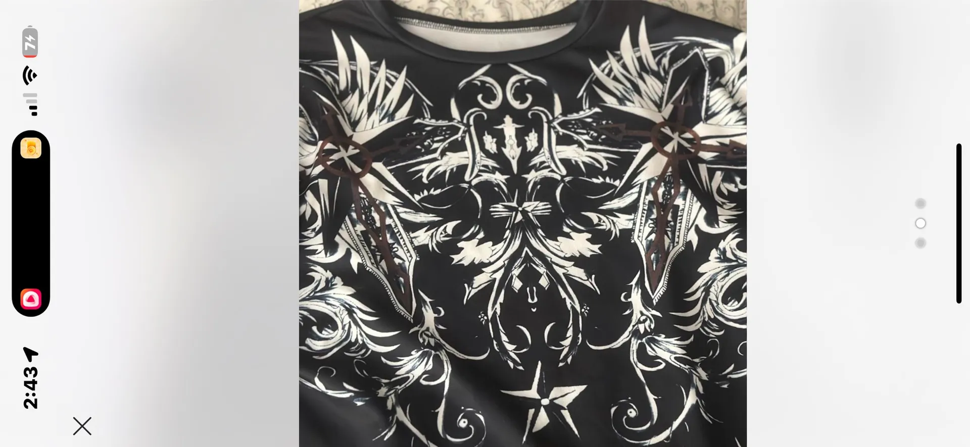 Black and white long sleeve shirt #gothic - Image 2