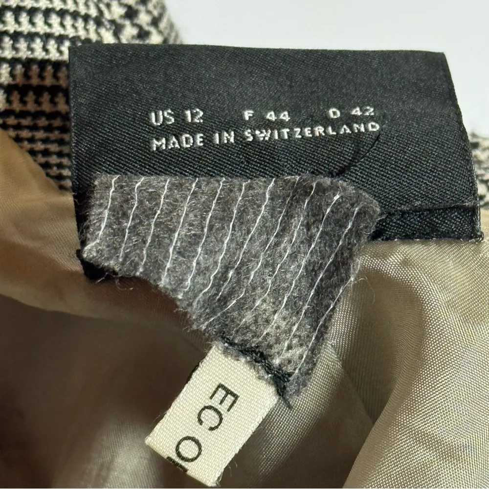 Akris Gray Plaid Women's Jacket (12) 100% Cashmere - Image 6