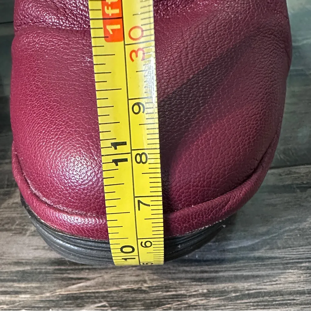 Fly London Yogi Red Leather Strap Wedge Ankle Boots Bootie Women‎ Sz 9.5 US - Image 11