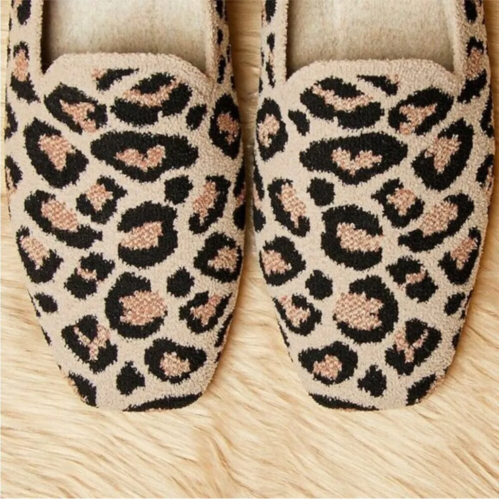 C Vivaia Terry Leopard Brown Camel Women Flat Loafers Size 5 (35 Euro) NWOB - Image 4