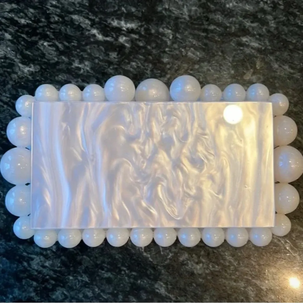 White acrylic bubble clutch - Image 3