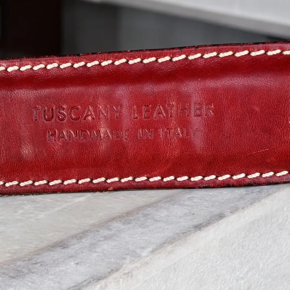 Elliott Lucca Red Distressed Italian Tuscany Leather Satchel Crossbody - Image 13