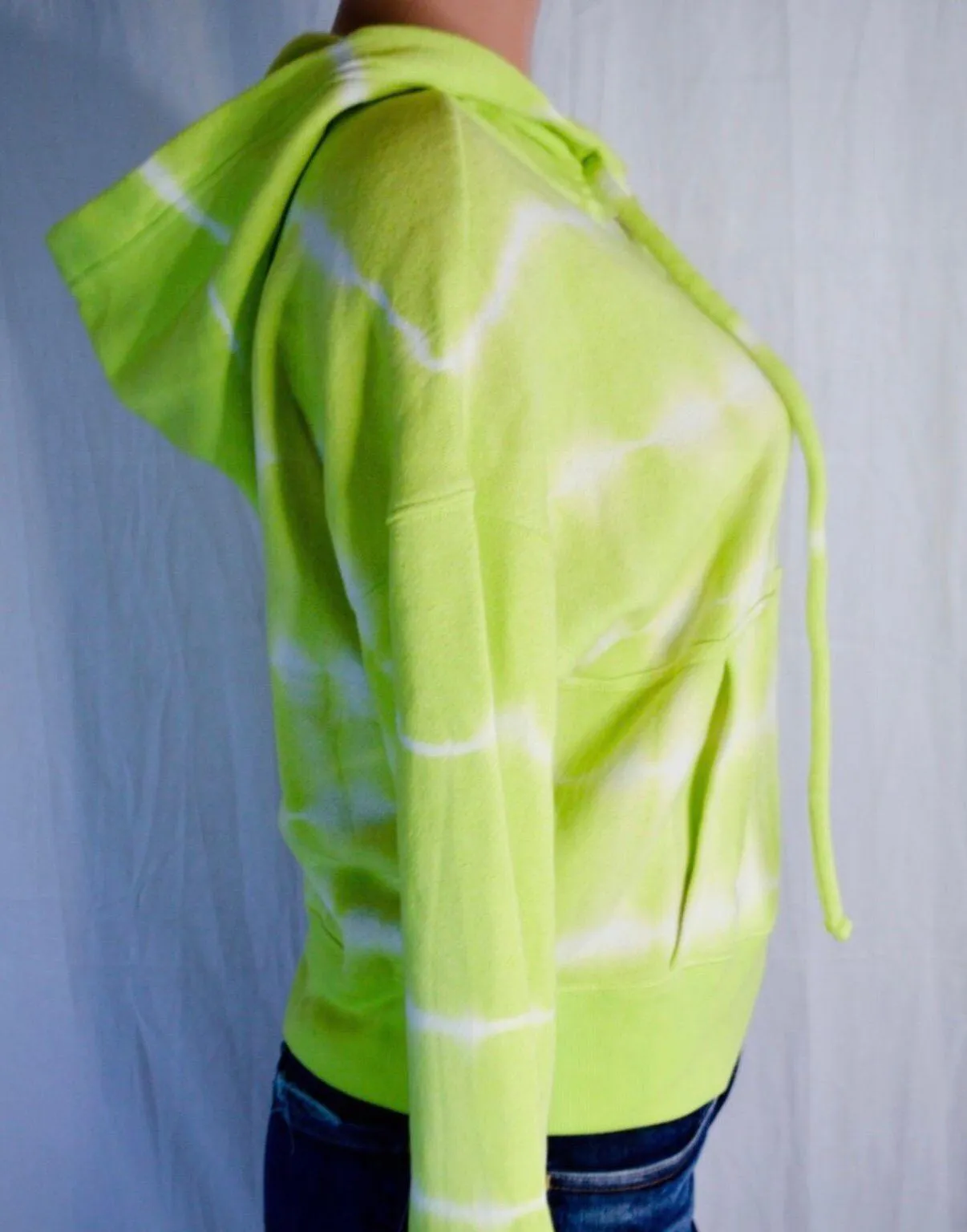 NWT  - Neon, Tie-Dye, Green/Yellow Hoodie - Image 2