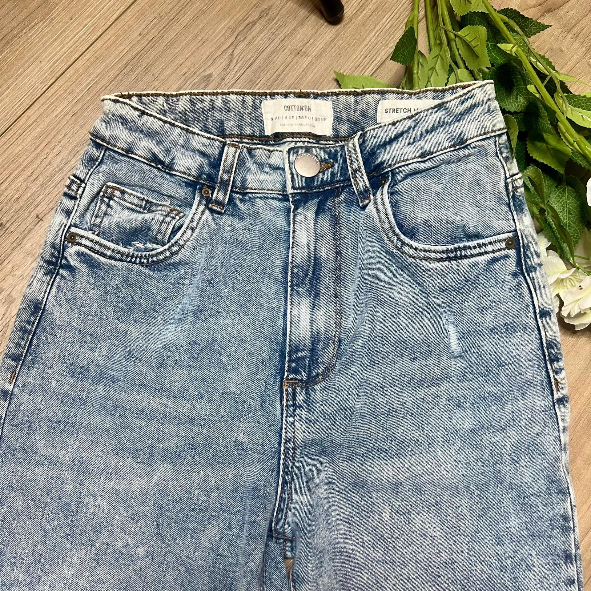 Cotton On Acid Wash Mom Jeans - Image 3