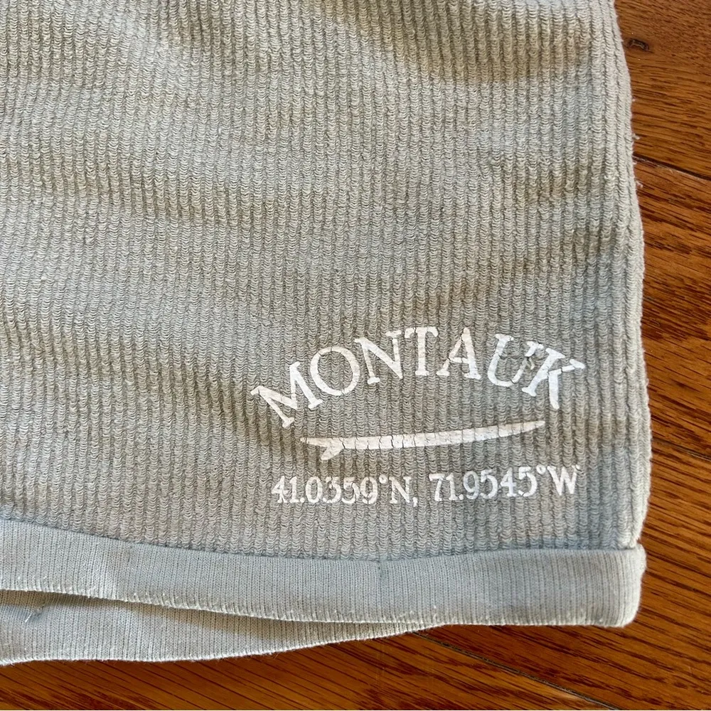 Montauk Surfing Sweatpant Shorts Beige Large Gray - Image 2