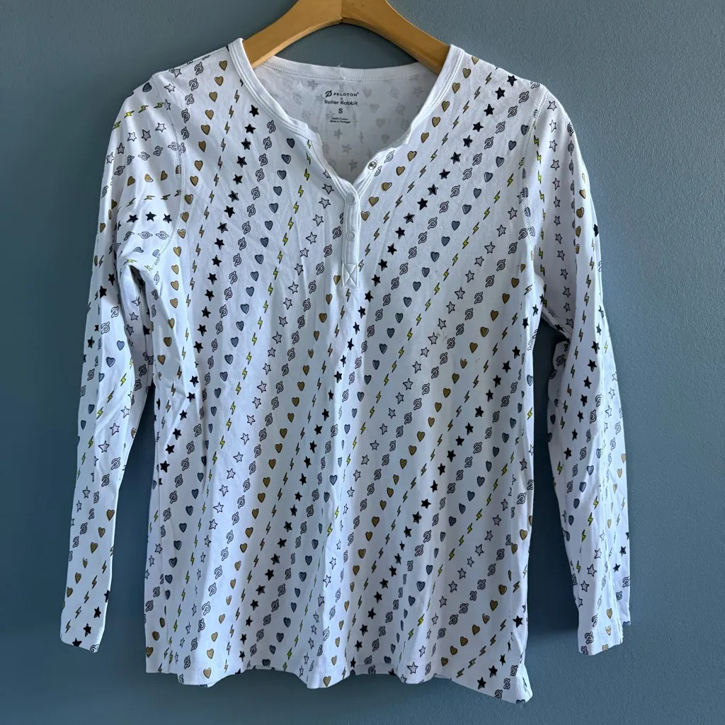 Peloton x Roller Rabbit Heart Star Lightning Bolt Pajamas - Image 3