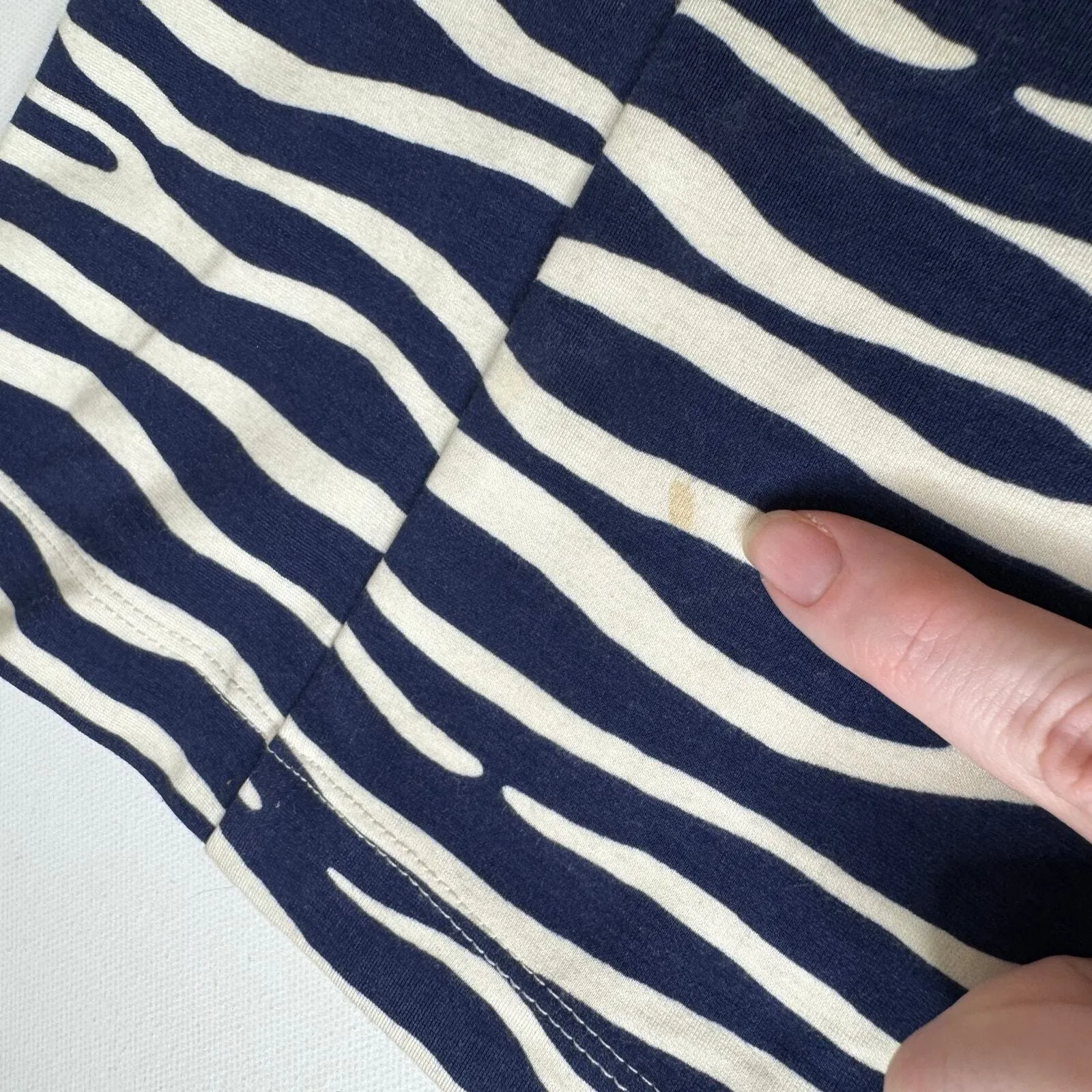 J McLaughlin Womens Zebra Print Catalina Cloth Sheath Dress Sz S Nautical Office - Image 6