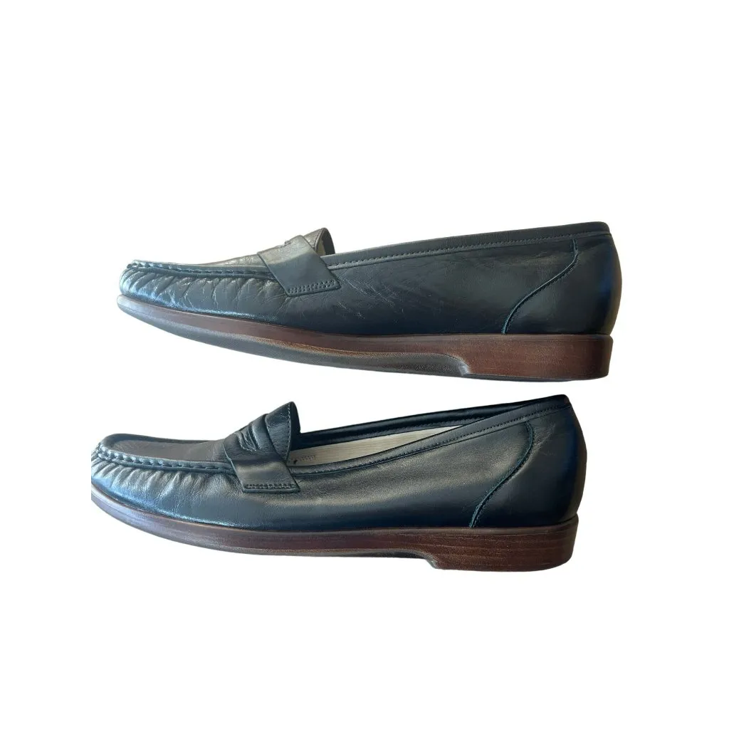 SAS Tripad Comfort Black Leather Loafers Shoes Women's 10 S 199382 Wedge Penny - Image 3