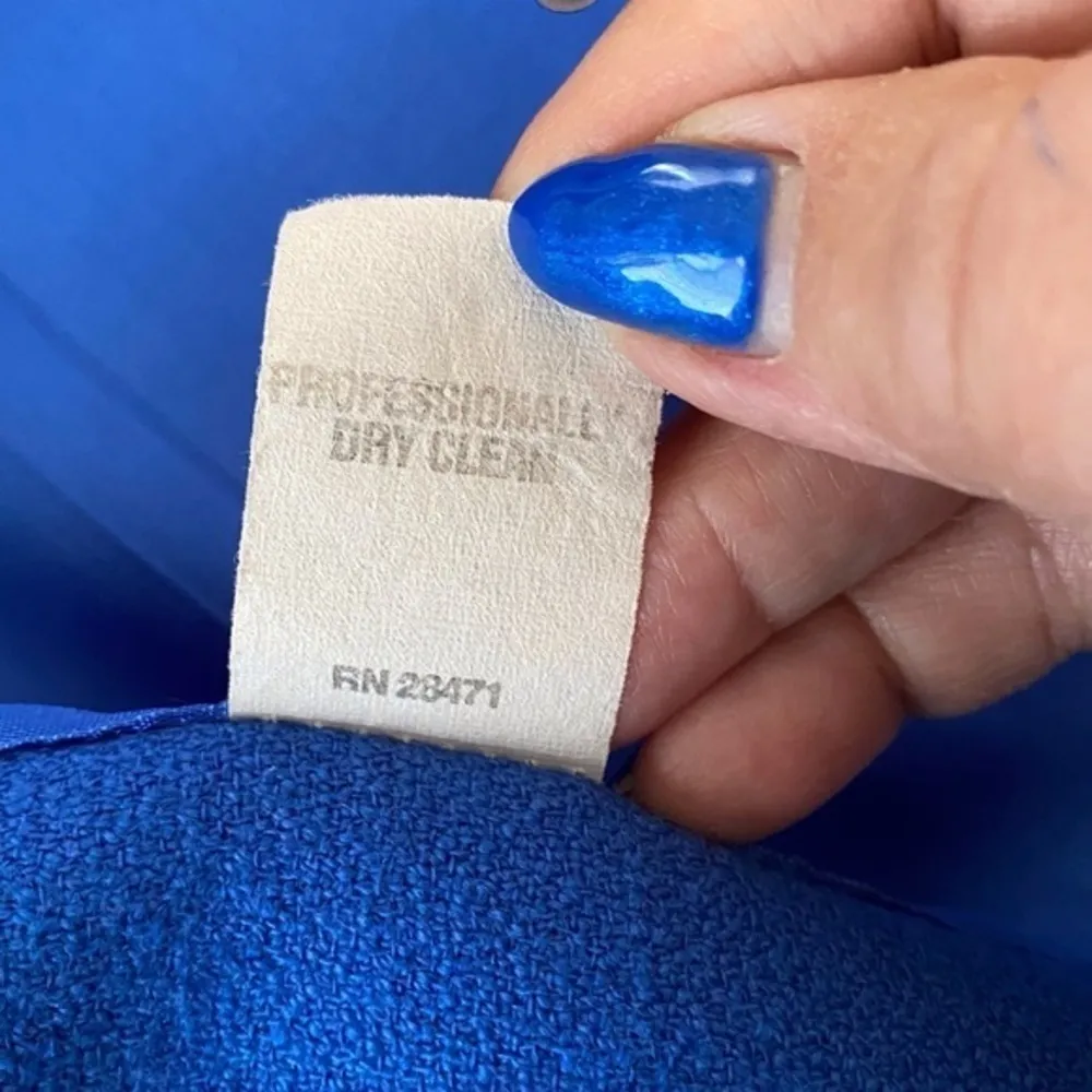 Vinci's Clothiers Cobalt Blue career suit Blazer size 14 skirt size 16 - Image 7