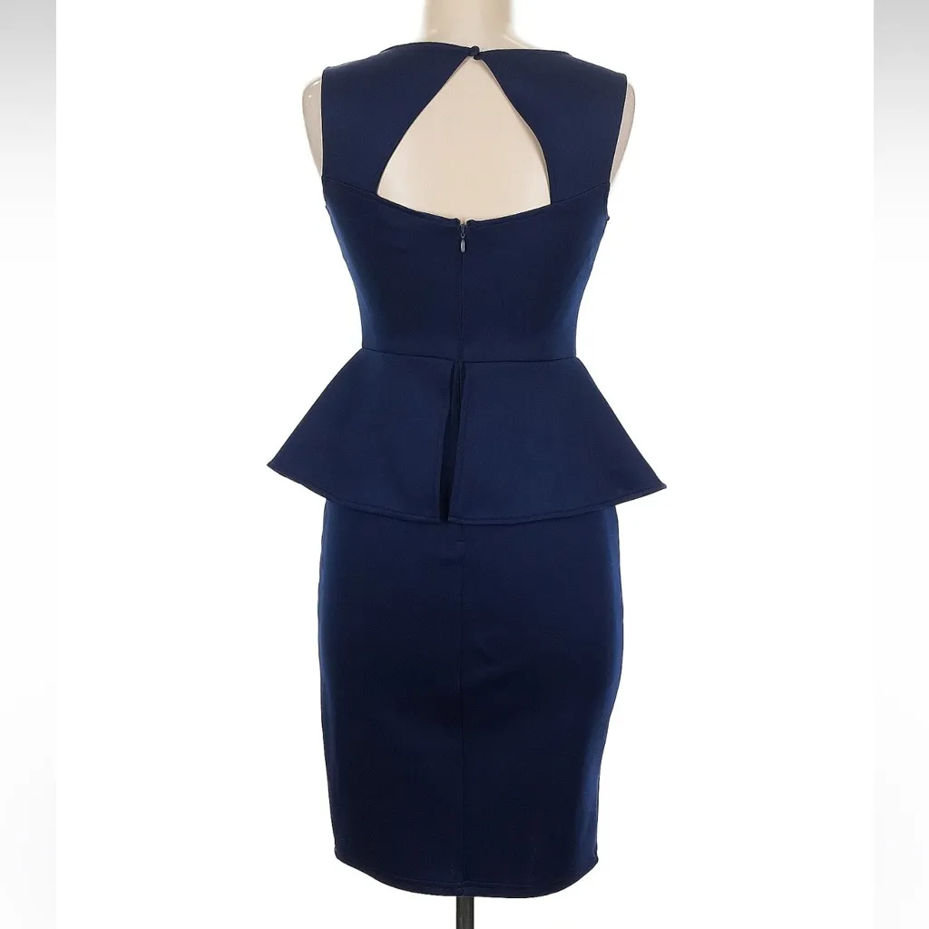 Lipsy London Love Michelle Keegan Cutwork Mesh Pencil Peplum Dress Size US 6 S - Image 7