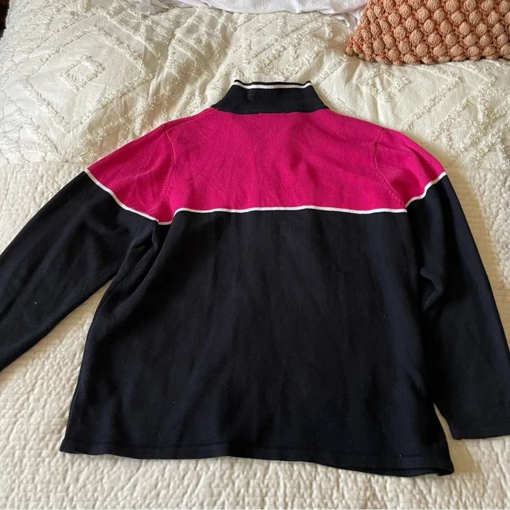 Allison Daley Embroidered zip up grandma sweater - Image 3