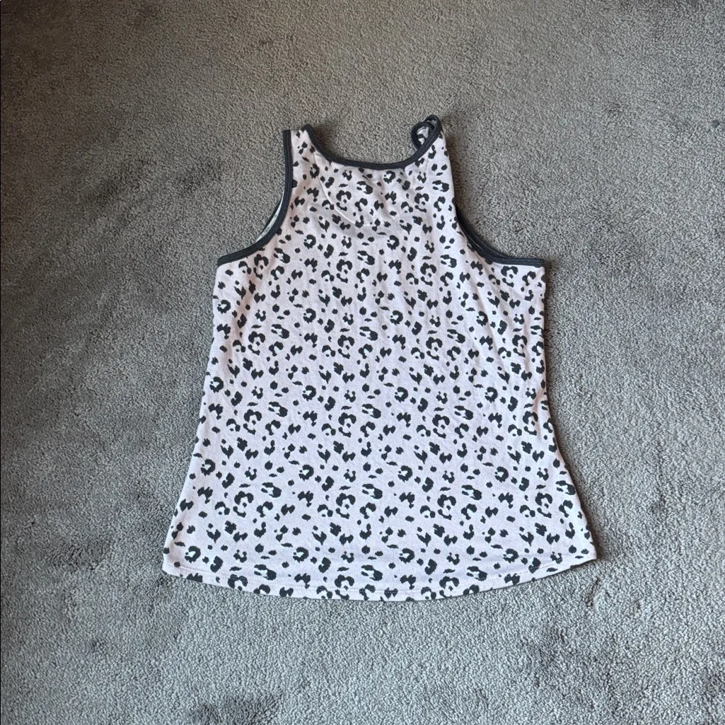 Live Love Lounge by Karen Neuburger Pink/Gray Animal Print Pajama Set SIZE S Gray - Image 5