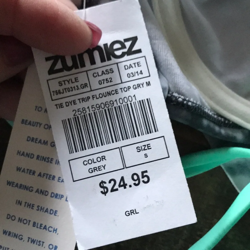 Malibu Dream Girl Gray Tie Dye Drip Flounce Underwire Bikini Top - Image 7