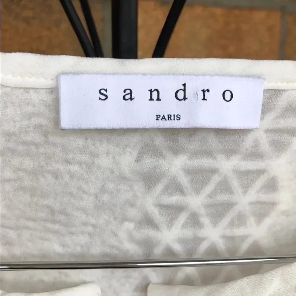 Sandro paris white lace dress size 3 White - Image 3