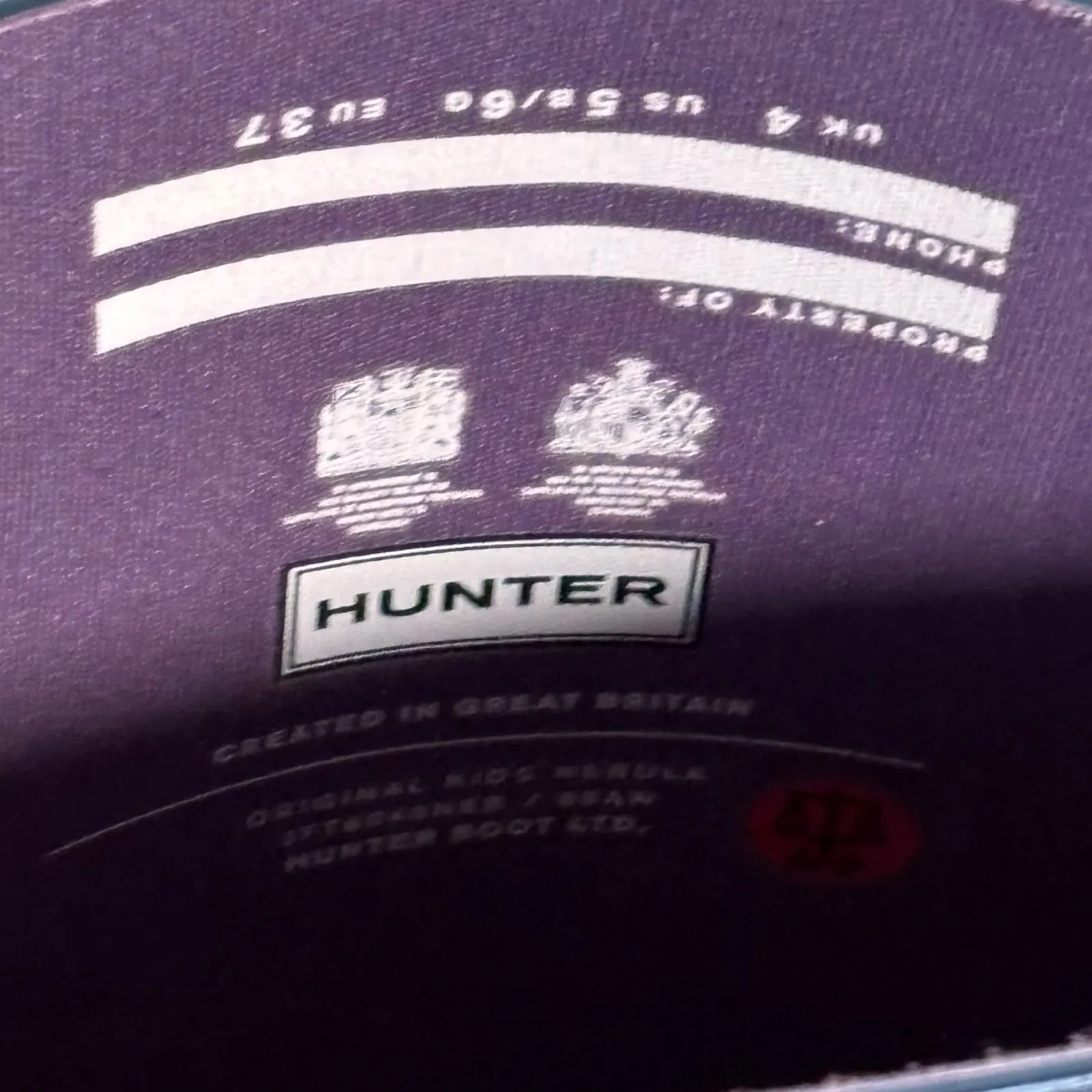 Hunter Original Tall Gloss Rain Boots Women’s Size 5 Iridescent Waterproof - Image 11