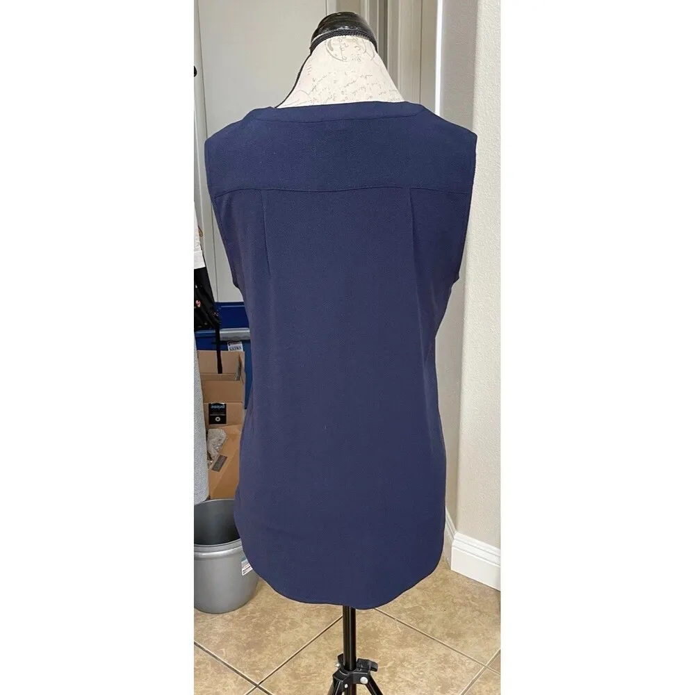 J.Crew Womens Blouse Sz 2 Embroidered Tribal Ethnic Musical Festival Indie Blue - Image 10