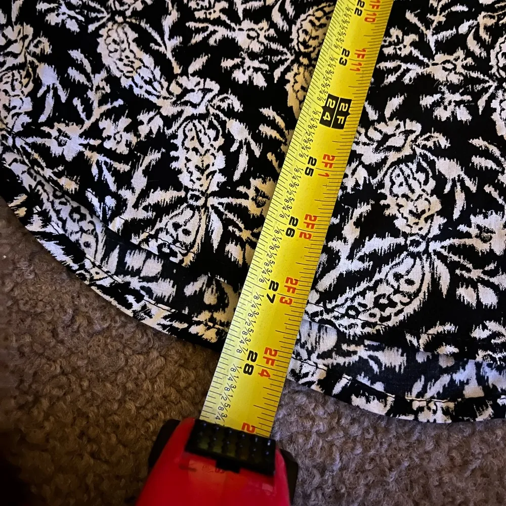 Old Navy Women’s Sleeveless Black White Floral Bohemian Summer Tank Too Blouse M - Image 10