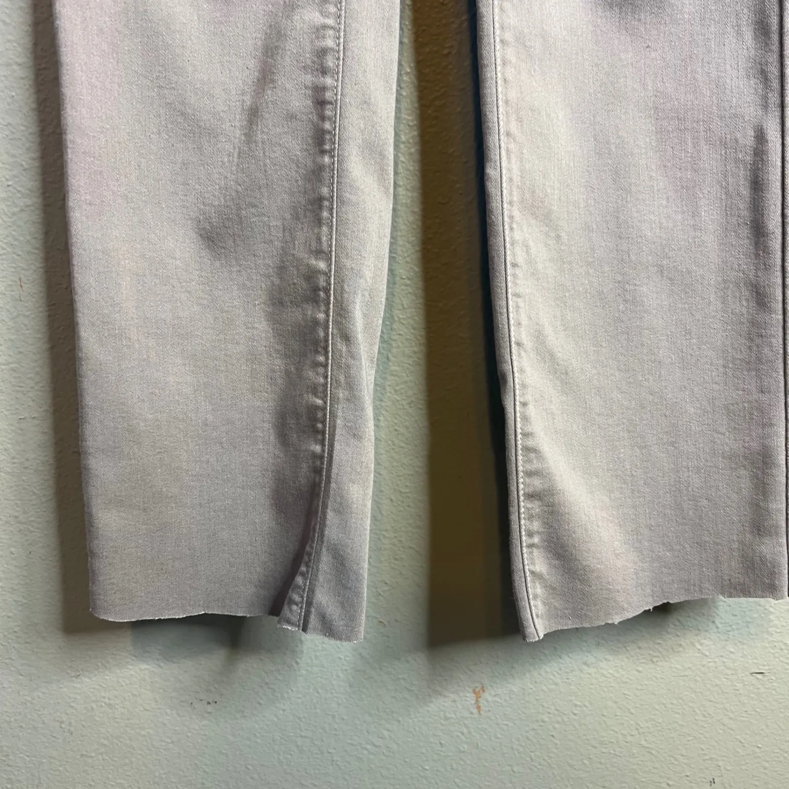 NYDJ Marilyn‎ Straight Leg Jeans Gray Size 2 Hand Cropped Lift Tuck Technology - Image 2