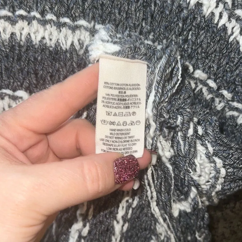 ✨FREE PEOPLE Folksong Fringe Tunic Loose Knit Sleeveless Sz XS Sweater Top✨ - Image 9