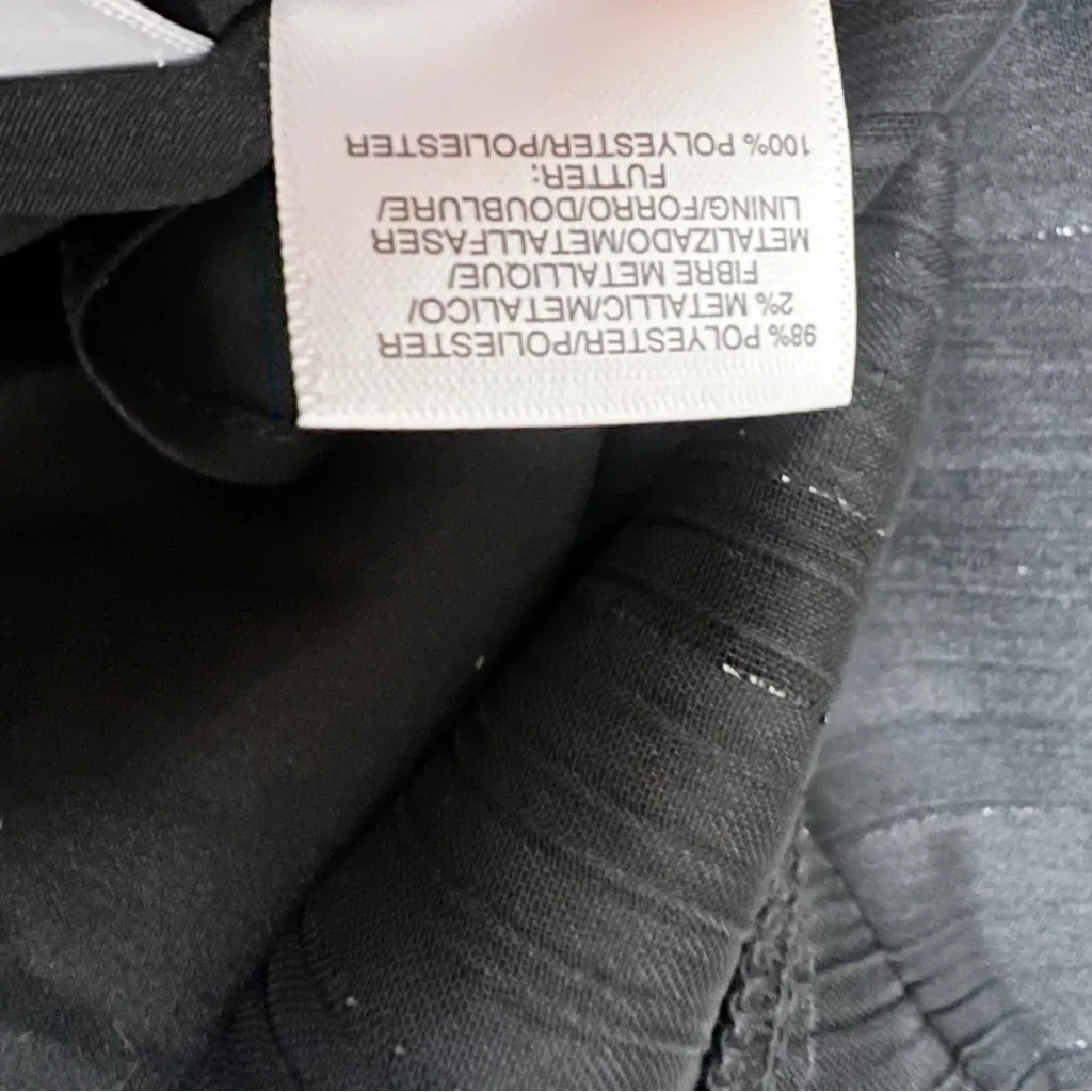 Rachel Roy Black Metallic Maxi Satin Dress High Neck NEW Size Medium Stretch - Image 13