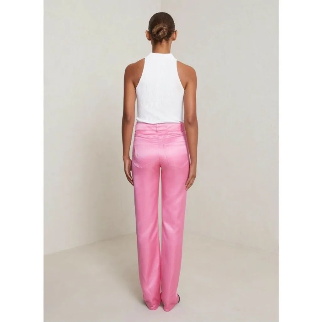 A.L.C. Hartford Satin Dress Pants Chateau Rose Pink Size 10 NEW - Image 3