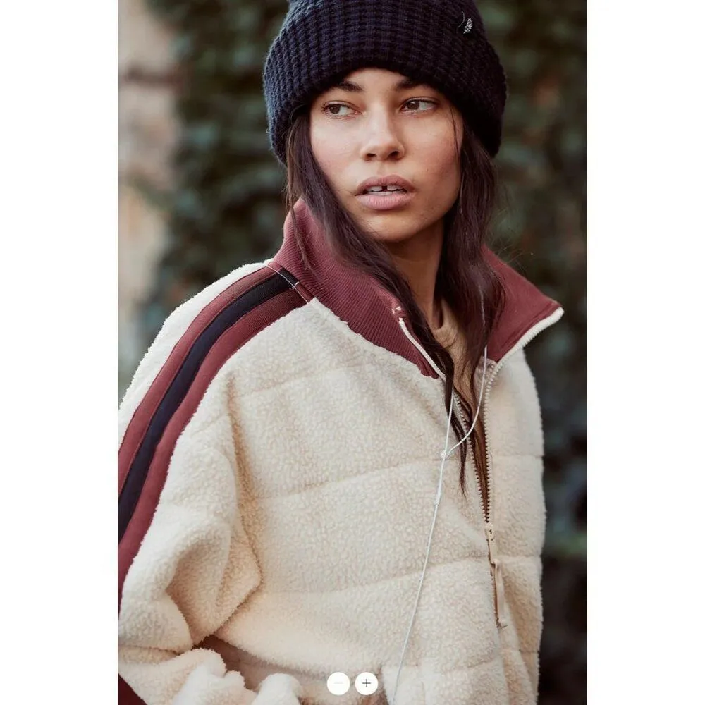 NWT‎ Free People FP Movement Fleecy Sherpa Scrunchy Pippa Jacket Size Large - Image 5