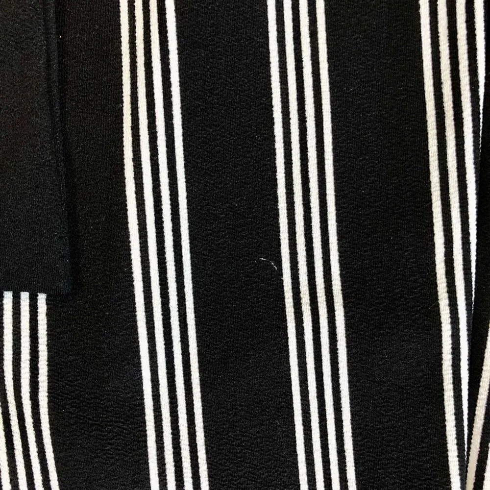 Harper Heritage Paper Bag Black and White Stripped Pants with Pockets and Belt S - Image 3