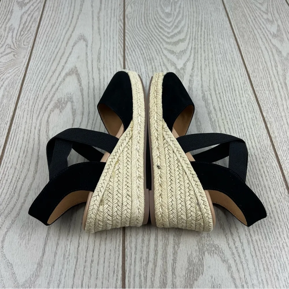 Easy Spirit Women's Meza Espadrille Wedge Sandals 6.5W Black $89 - Image 3