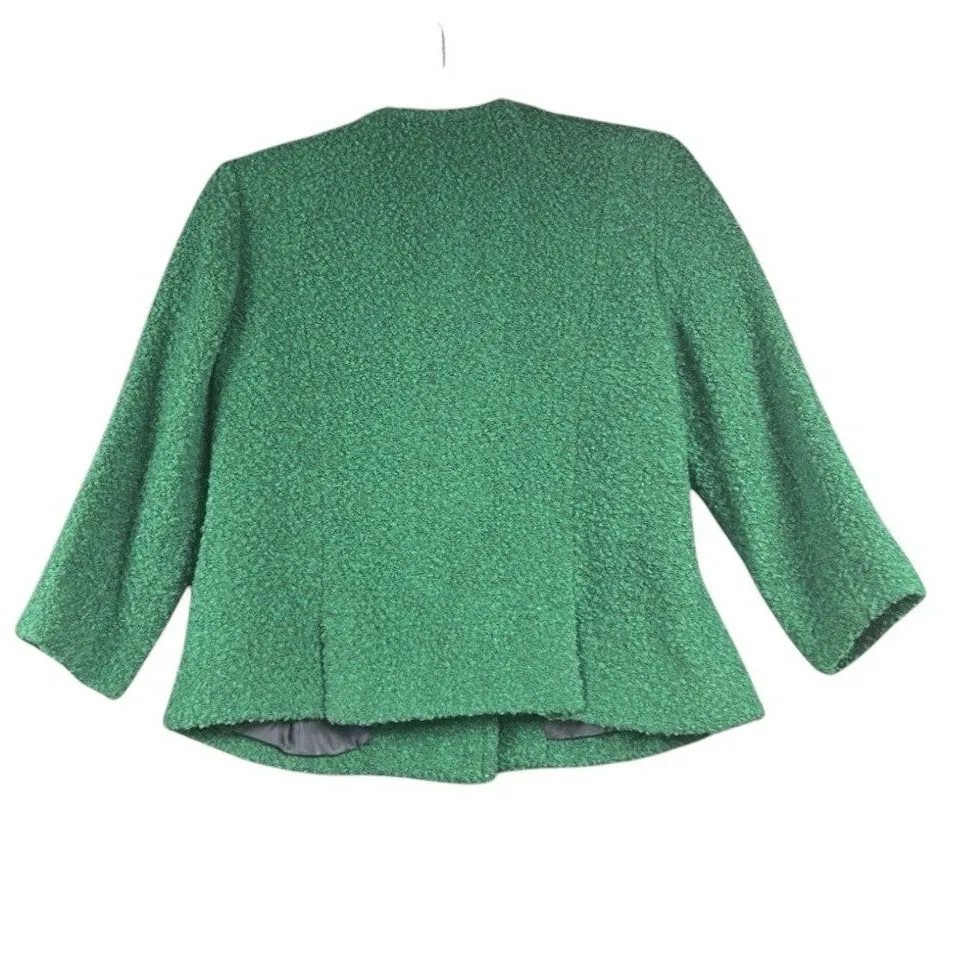 Cabi Wool Blazer Jacket 8 Kelly Boucle Preppy Academia Business Career Professor - Image 2