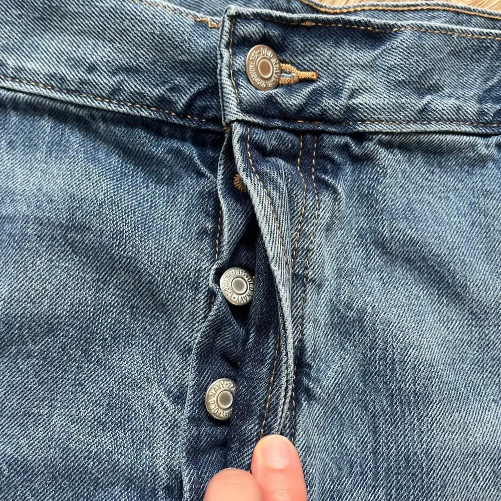 Old Navy Women's High-Rise Slouchy Straight Denim Shorts Size 22. NEW - Image 5