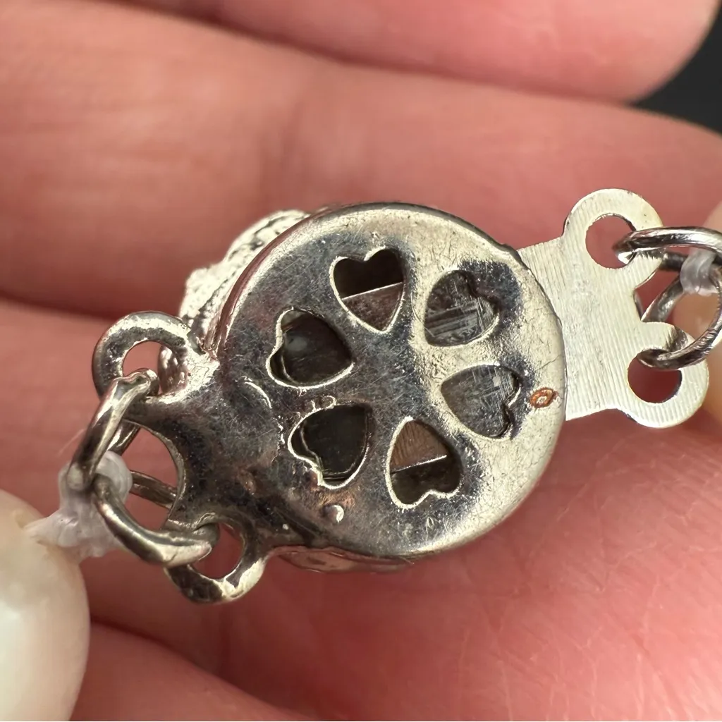 Natural Freshwater Cultured Pearl Knotted Pearl Clasp Bracelet 32.1g. White - Image 8