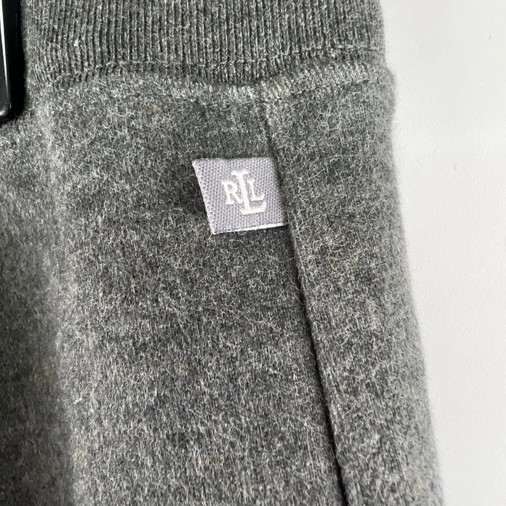 Lauren Ralph Lauren Sz 1X Womens Pull Up Sweat Pants Grey Knit Elastic Waist New - Image 11