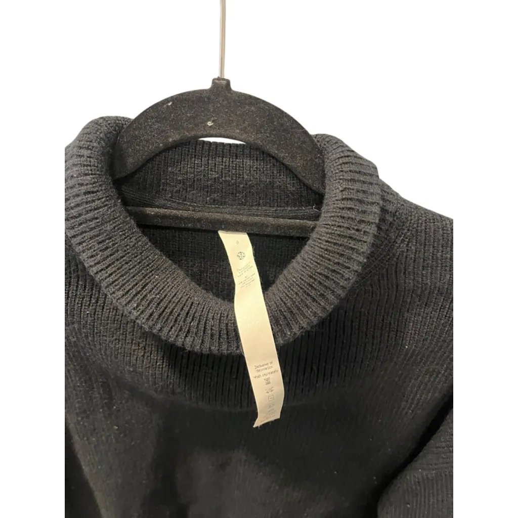 Lululemon Merino Wool Blend Rib Turtleneck Black Sweater Size 6 Women's Casual - Image 3