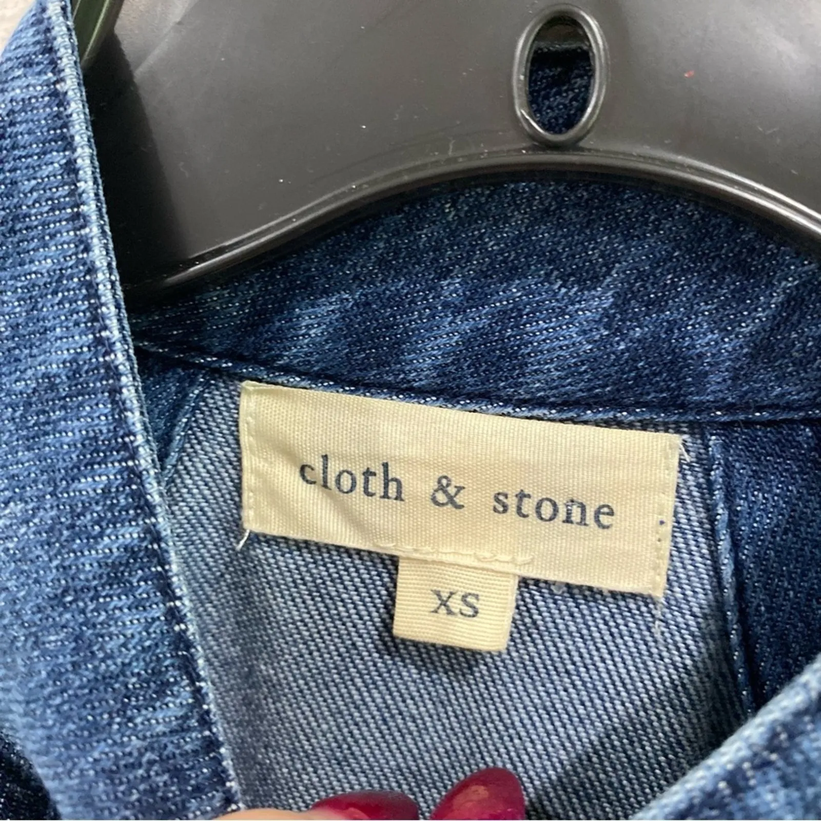 Anthropologie Cloth & Stone Denim Halter Jumpsuit Size XS Chambray Romper - Image 5