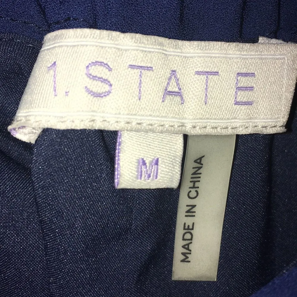 1. State  blue damask shorts - Image 3