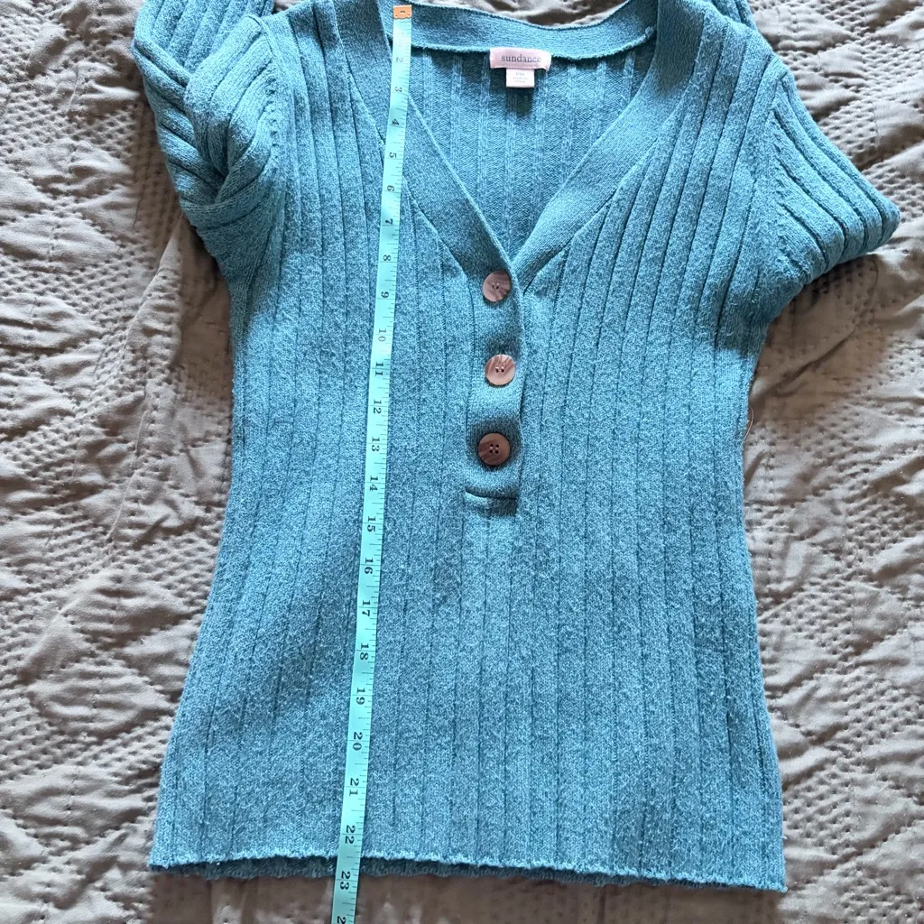 Sundance V-Neck Button-Up Sweater - Image 5