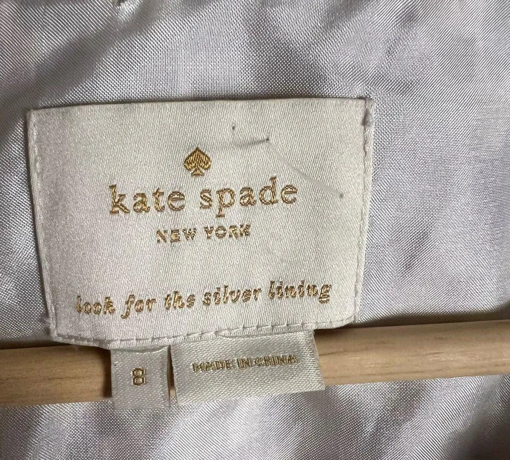 Kate Spade Aubrey Silk Multicolor Abstract Print Ruffled Wrap Mini Dress Size 8 - Image 12