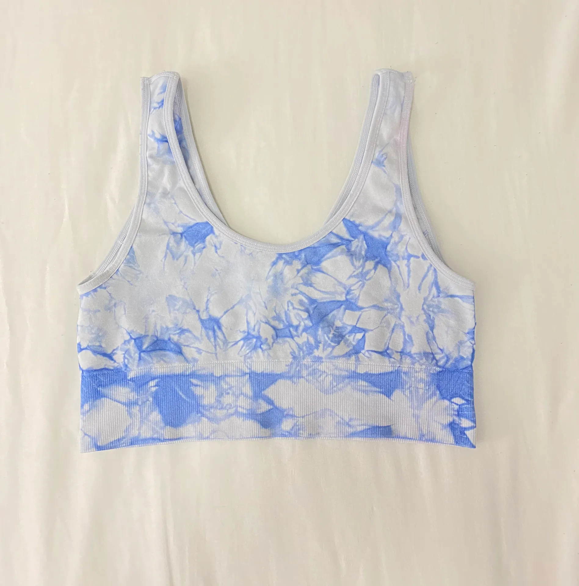 Blue Tie Dye Sport Bra - Image 3