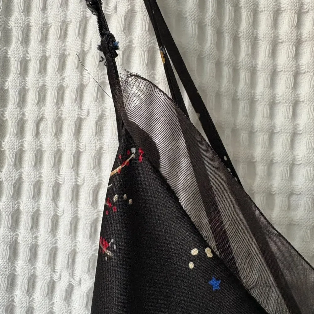 Inner Most XL nightgown/slipdress/chemise with fireworks print on a black ground - Image 6