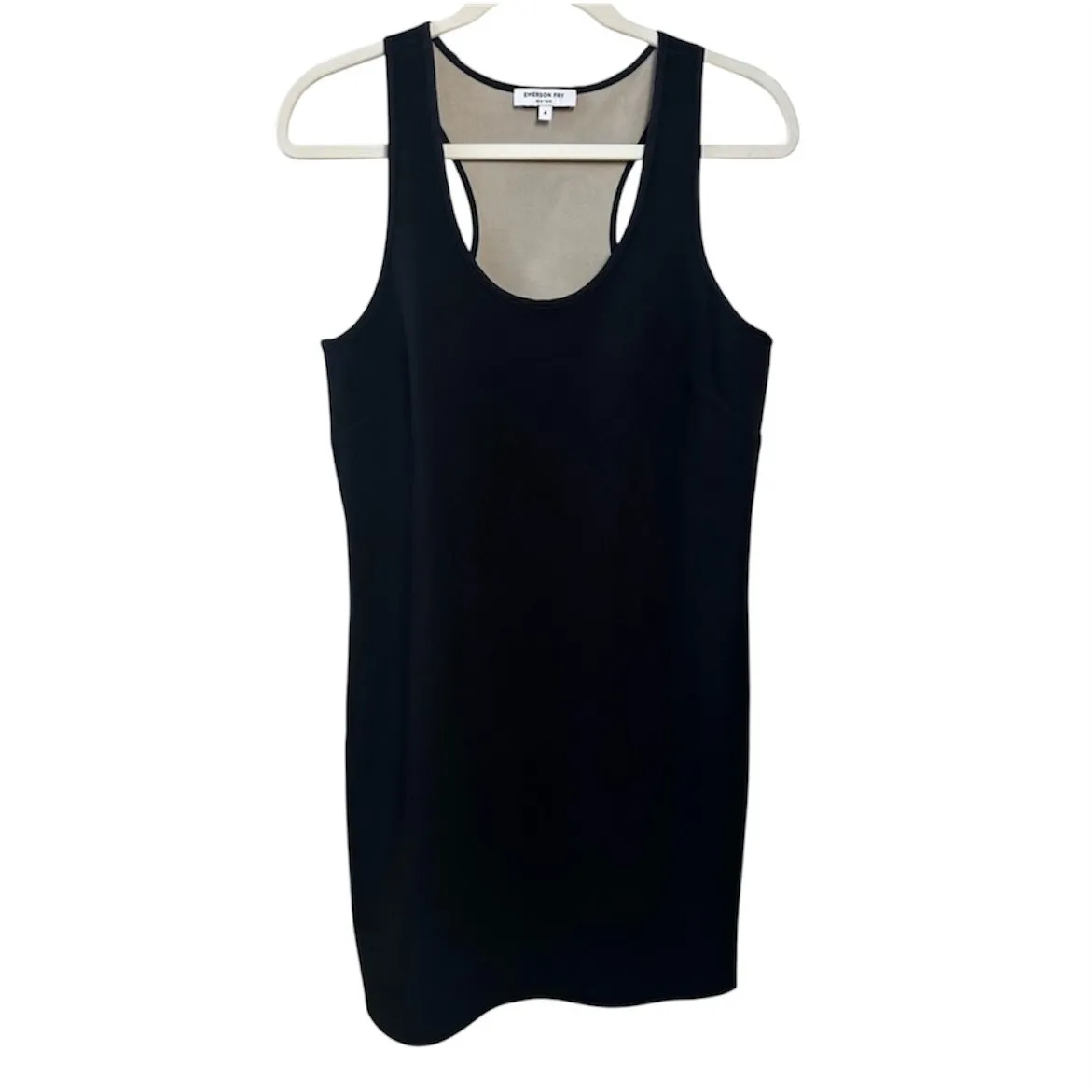 Tuckernuck Emerson Fry Scuba Layering Tank Dress in Black Size 4 Gently Used - Image 3