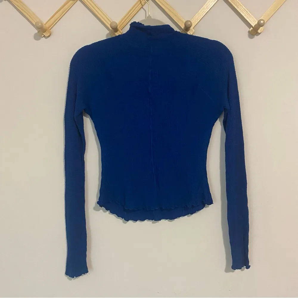 Intimately Free People Royal Blue Mock Neck Waffle Knit size XS - Image 7