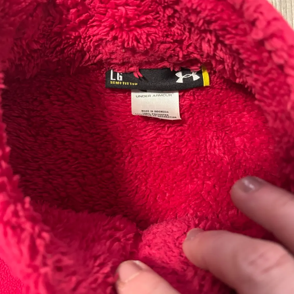 Under Armour Fleece Vest – Red – Full Zip – Women’s Large - Image 5