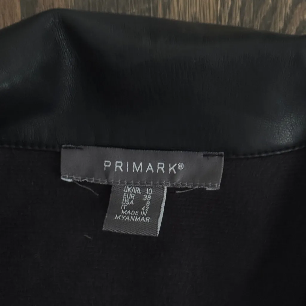 Primark pleather faux leather oversized jacket shacket shirt - Image 7