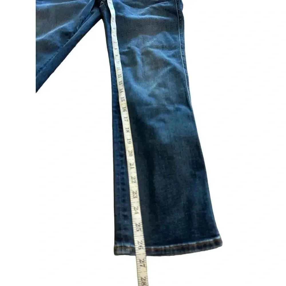 Chico's Definitely Denim Straight Leg Ankle Jeans Size 4R Medium Wash Blue Denim - Image 7