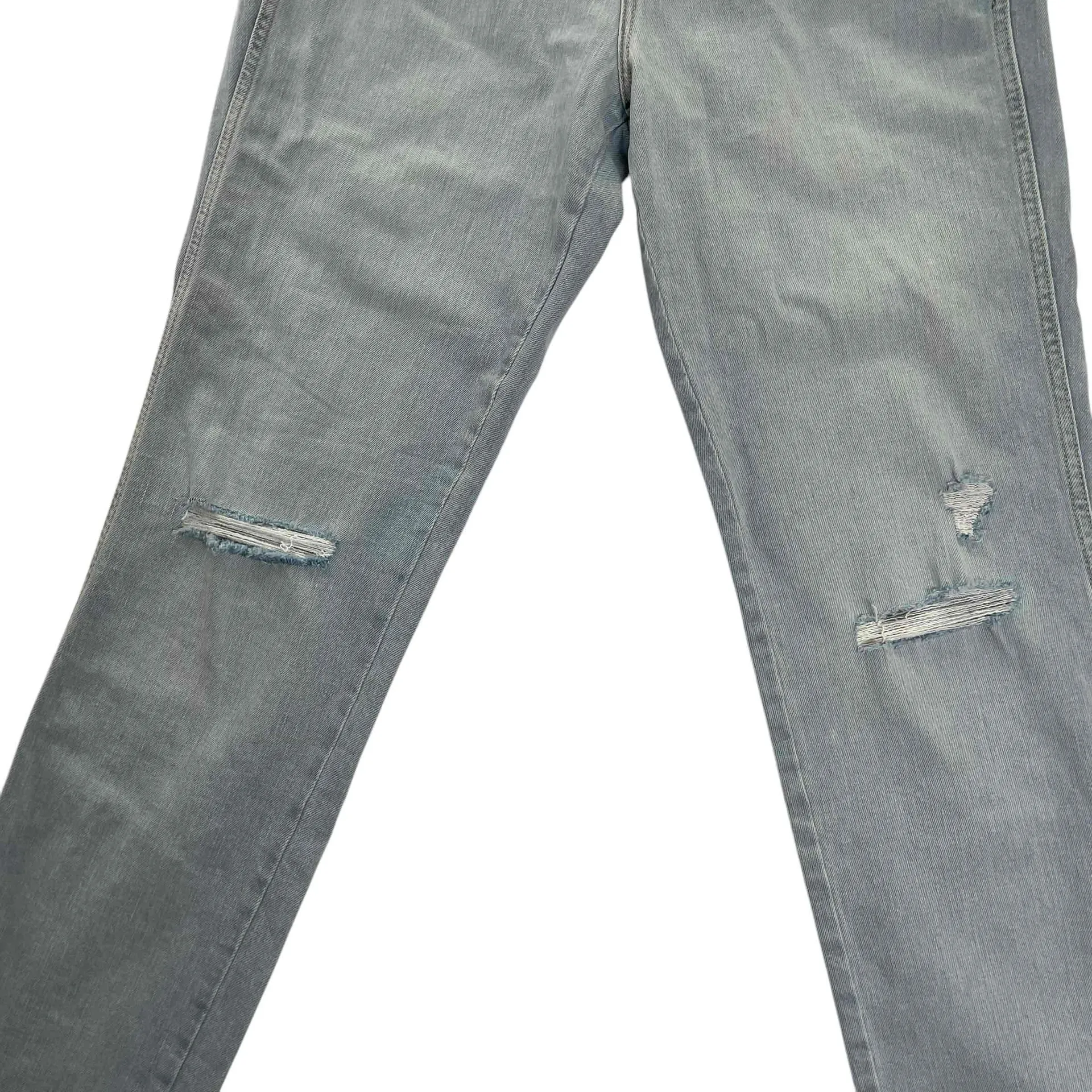 New Arizona Women's 90's Straight Distressed High Rise Light‎ Wash Jeans Size 11 - Image 3